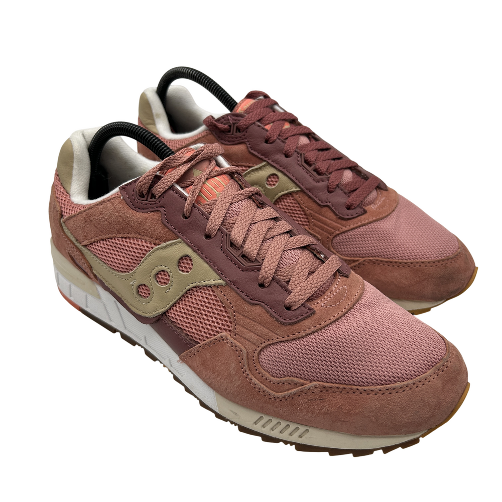 Saucony Shadow 5000 Shoes Mens Sz 11.5 Pink Beige Suede Mesh Retro Sneakers